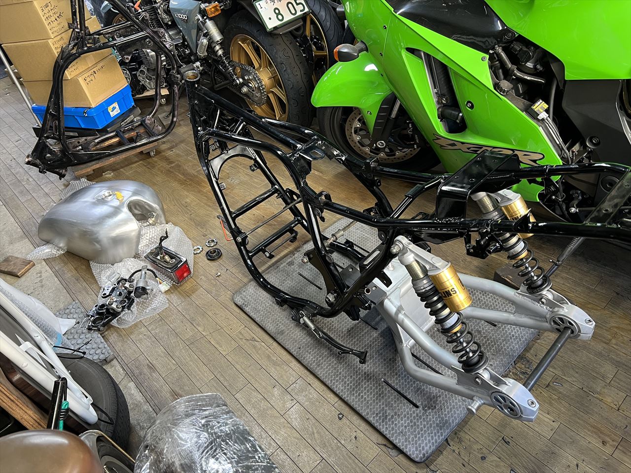 Z1100B2 K.A様 ワークスS1仕様 フレーム・S1スイングアーム・ビーター
