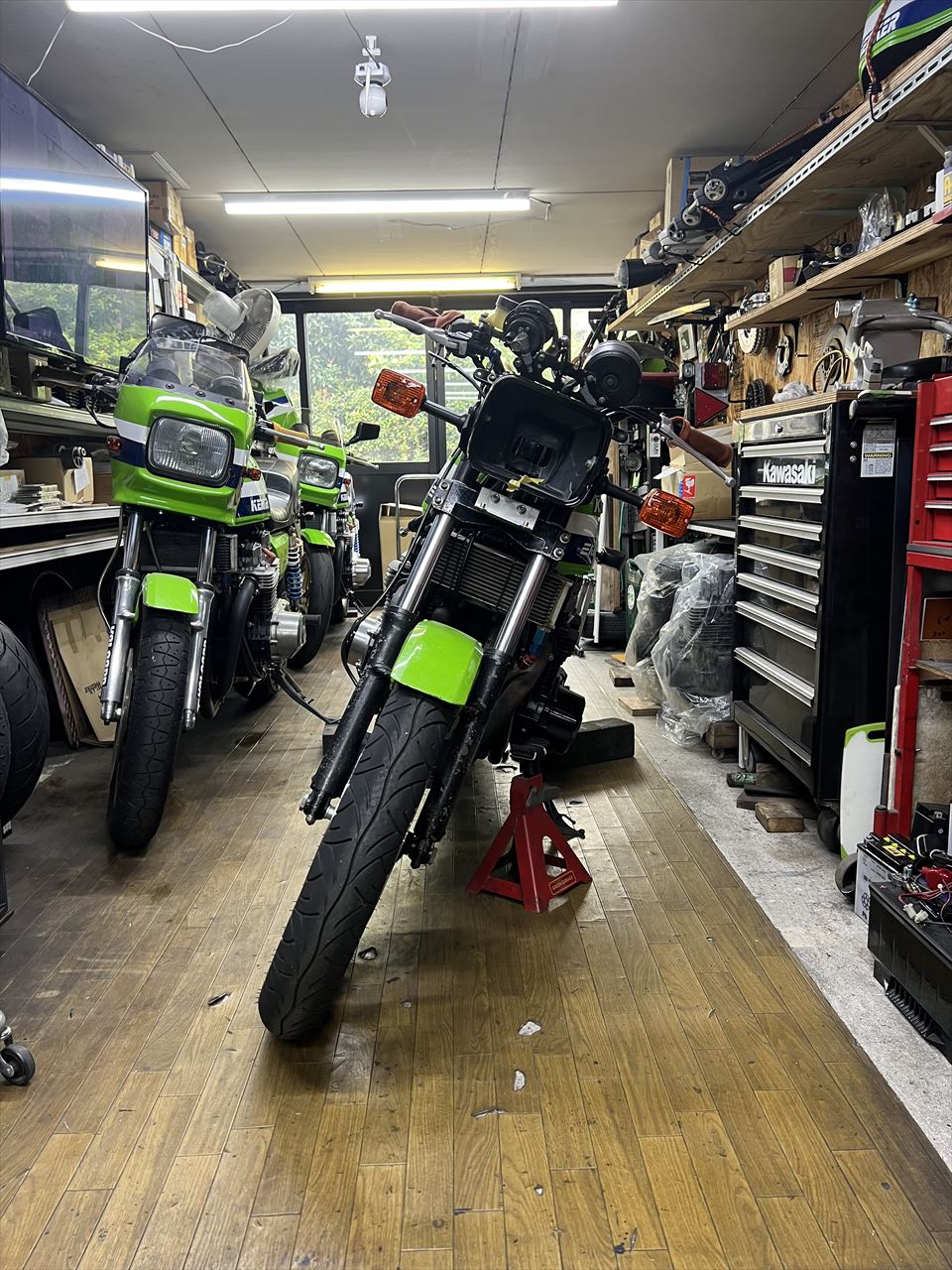 Z1000S1 I.T様 サイドスタンドの修正 傾き減少 | GREEN GARAGE